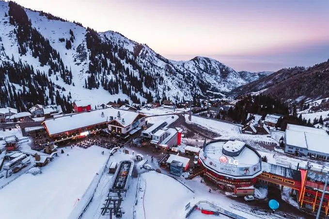 Ski slopes at Shymbulak