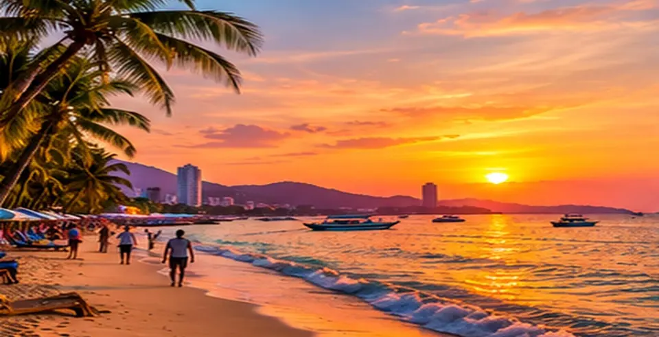 Sunset over Patong Beach, Phuket